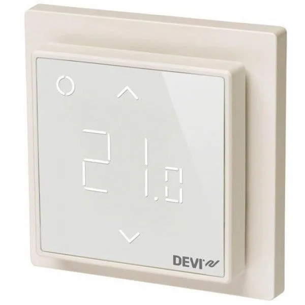 Терморегулятор електронний DEVIregTM Smart Ivory Вт, Wi-Fi, інтелектуальний таймер, слонова кістка (RAL 1013) м (140F1142) Фото - 1
