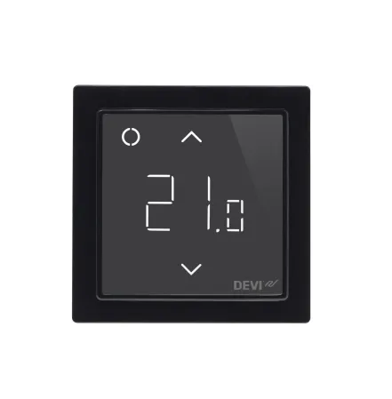 Терморегулятор электронный DEVIregTM Smart Black Вт, Wi-Fi, интеллектуальный таймер, черный (140F1143)