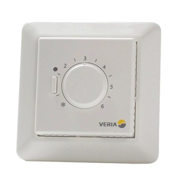 Терморегулятор Devi Veria Control B45 +5...45° механічний вбудований дротовий датчик 15A 230В білий