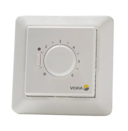 Терморегулятор Devi Veria Control B45 +5...45° механічний вбудований дротовий датчик 15A 230В білий