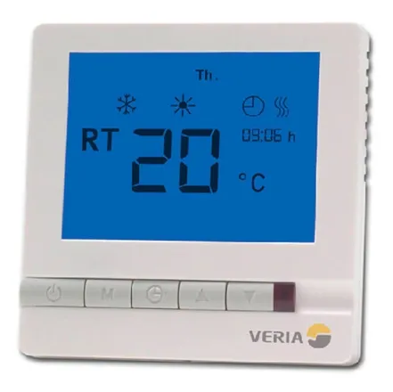 Терморегулятор Devi Veria Control T45 +5...45° сенсорный встроенный проводной датчик 13A 230В белый