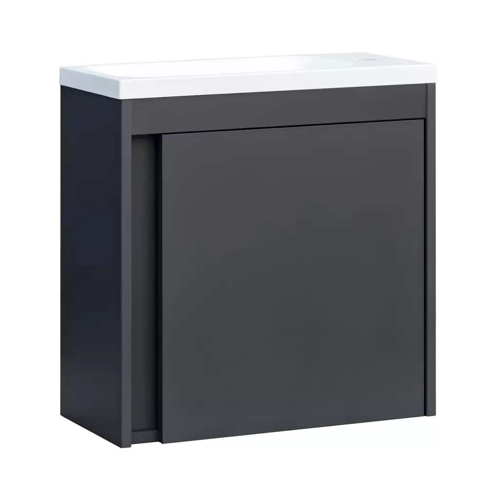 Тумба с раковиной Devit Small, 50 см, антрацит (063050A)