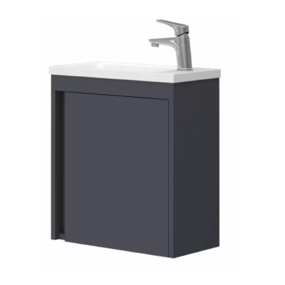 Тумба с раковиной Devit Small, 50 см, антрацит (063050A) Фото - 1
