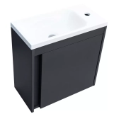 Тумба с раковиной Devit Small, 50 см, антрацит (063050A) Фото - 7