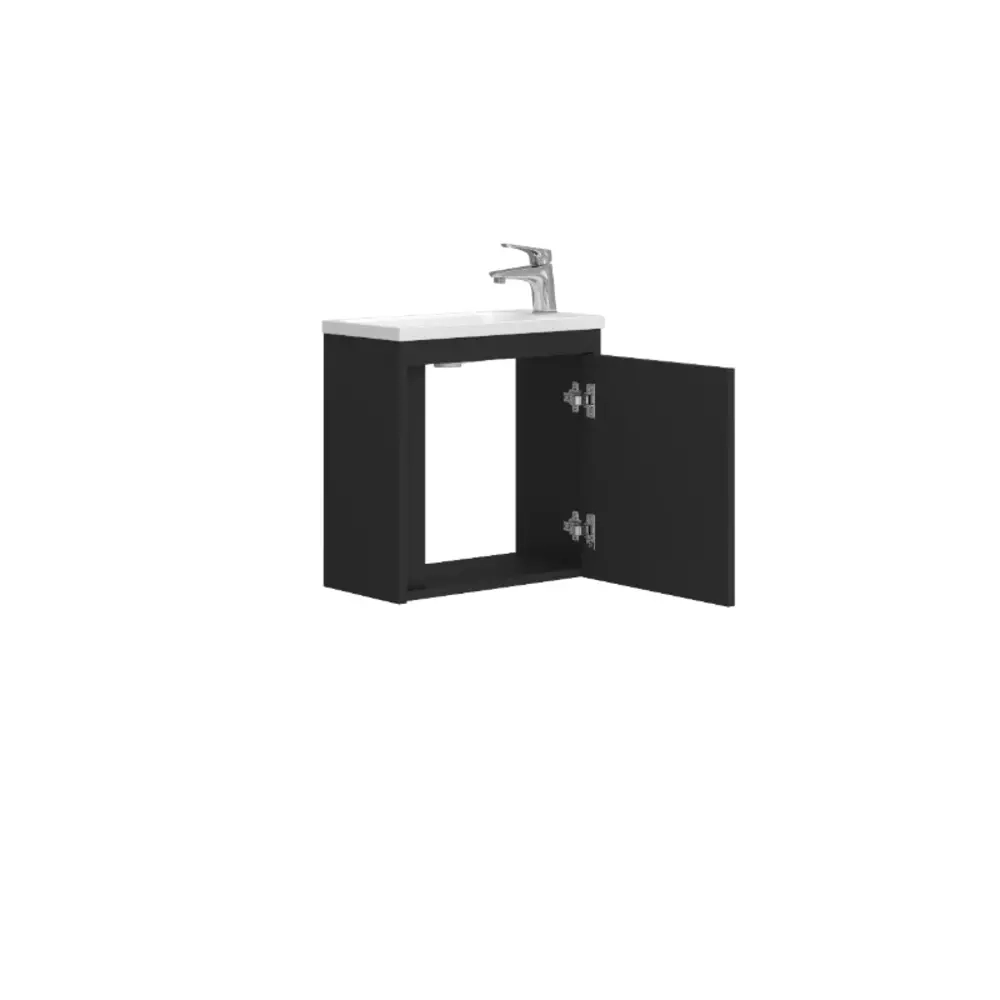 Тумба з раковиною Devit Small, 50 см, чорний (063050B) Фото - 2