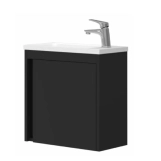 Тумба з раковиною Devit Small, 50 см, чорний (063050B) Фото - 1