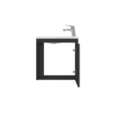 Тумба з раковиною Devit Small, 50 см, чорний (063050B) Фото - 3