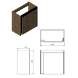 Тумба з раковиною Devit Small, 50 см, чорний (063050B) Фото - 6
