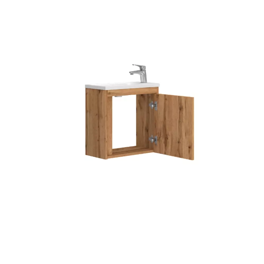 Тумба з раковиною Devit Small, 50 см, дуб (063050O) Фото - 2