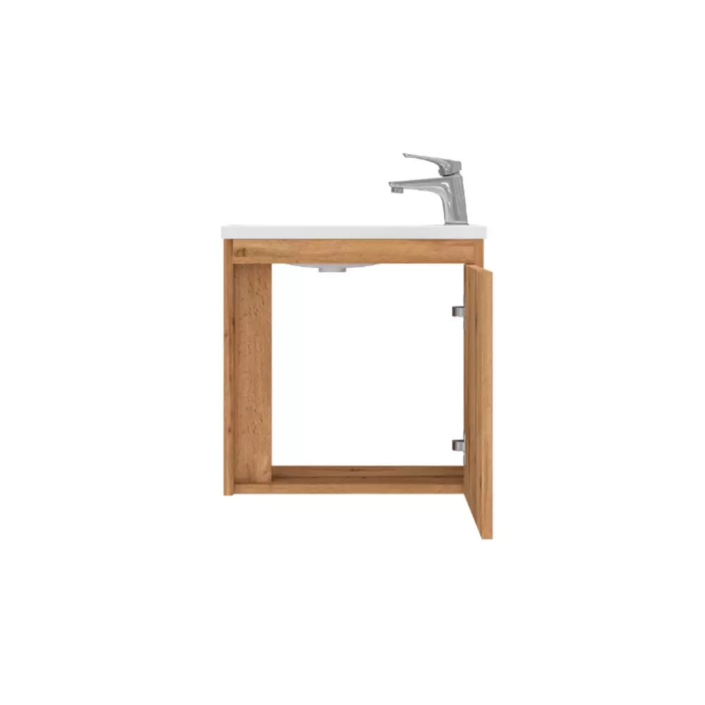 Тумба з раковиною Devit Small, 50 см, дуб (063050O) Фото - 3