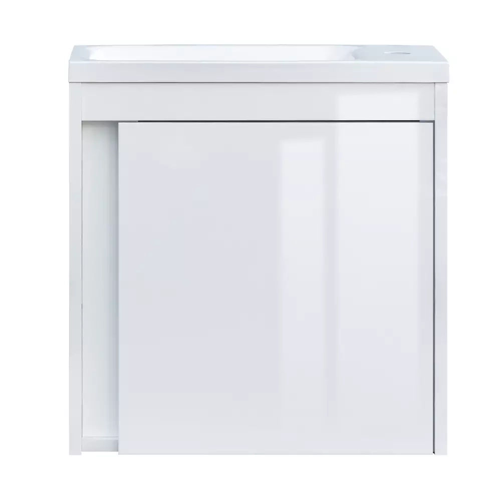 Тумба з раковиною Devit Small, 50 см, білий глянець (063050W) Фото - 7