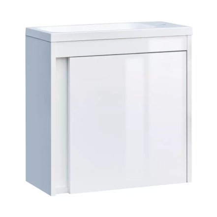 Тумба з раковиною Devit Small, 50 см, білий глянець (063050W)