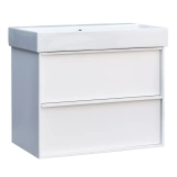 Тумба з раковиною та сифоном Devit Quadra, 70 см, біла матова (083070WB)