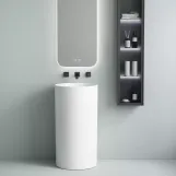 Раковина Devit Style 40х40 см окремостояча без отовора під змішувач, біла (1408640) Фото - 2