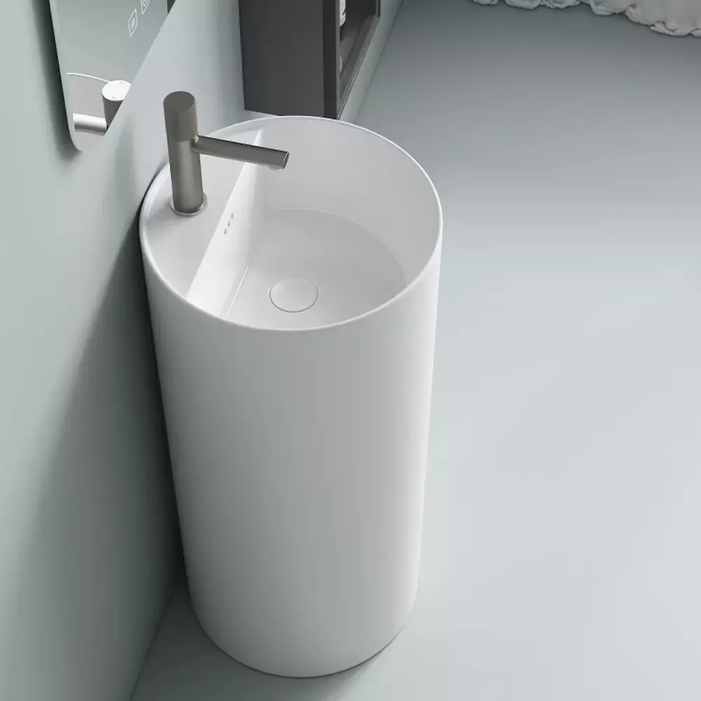 Раковина Devit Style 40х40 см, отдельно стоящая, с отверстием под смеситель, белая (1408641) Фото - 3