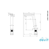 Змішувач для раковини Devit Linea (150W1246B) Фото - 1