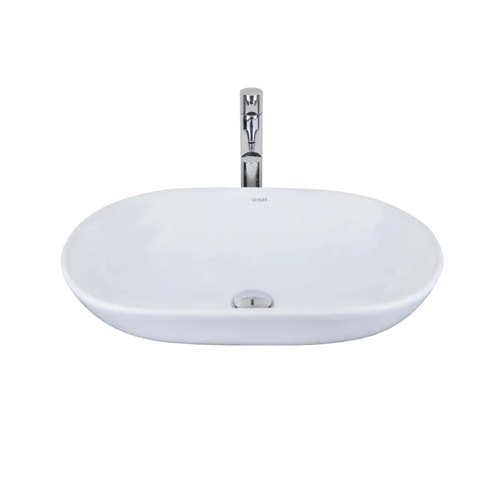 Раковина Devit Ovale для установки на столешницу без донного клапана 585x380x180 (1510136)