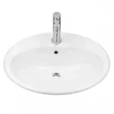 Раковина Devit Ovale для установки на столешницу без донного клапана 575×495×200 (1511136)