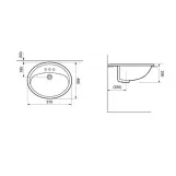 Раковина Devit Ovale для установки на столешницу без донного клапана 575×495×200 (1511136) Фото - 1