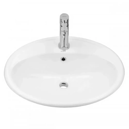 Раковина Devit Ovale на стільницю без донного клапана 575х495x200 (1511136)