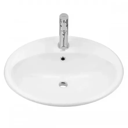 Раковина Devit Ovale на стільницю без донного клапана 575х495x200 (1511136)