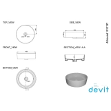 Раковина Devit Allround тонкостенная на столешницу (1512137) Фото - 1