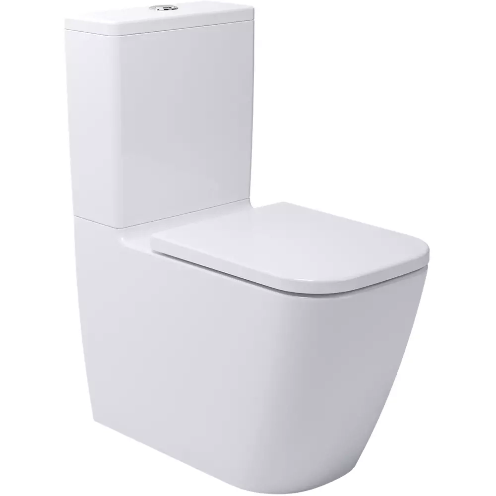Унитаз-компакт Devit Quadra безободковый с крышкой soft-close, Vortex Flush, белый (2050140)