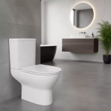 Унітаз-компакт Devit Basic Round безобідковий з кришкою soft-close, білий (3020147) Фото - 3