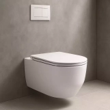 Унітаз підвісний Devit Art 3.0 безобідковий з кришкою soft-close, Vortex Flush, білий глянець (3030140) Фото - 4