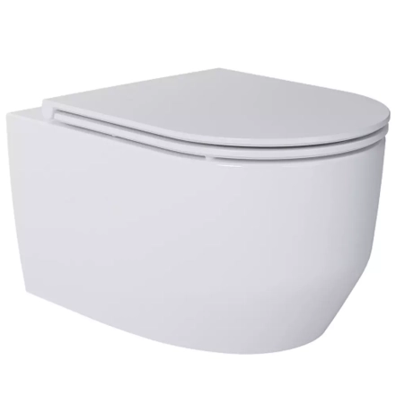 Унітаз підвісний Devit Art 3.0 безобідковий з кришкою soft-close, Vortex Flush, білий глянець (3030140)