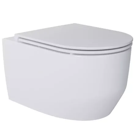Унитаз подвесной Devit Art 3.0 безободковый с крышкой soft-close, Vortex Flush, белый глянец (3030140)
