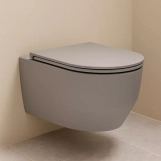 Унітаз підвісний Devit Art 3.0 безобідковий з кришкою soft-close, Vortex Flush, сірий мат (3030140G) Фото - 4