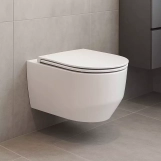 Унітаз підвісний Devit Art 3.0 безобідковий з кришкою soft-close, Vortex Flush, білий матовий (3030140W) Фото - 5