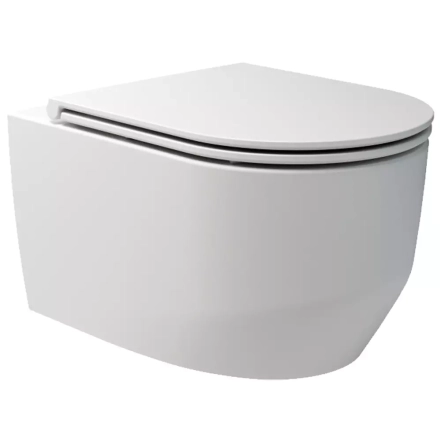 Унітаз підвісний Devit Art 3.0 безобідковий з кришкою soft-close, Vortex Flush, білий матовий (3030140W)