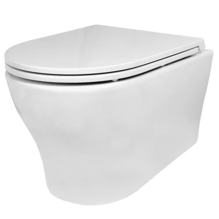Унитаз подвесной Devit Fresh безободковый с крышкой soft close, Vortex Flush (3121121)
