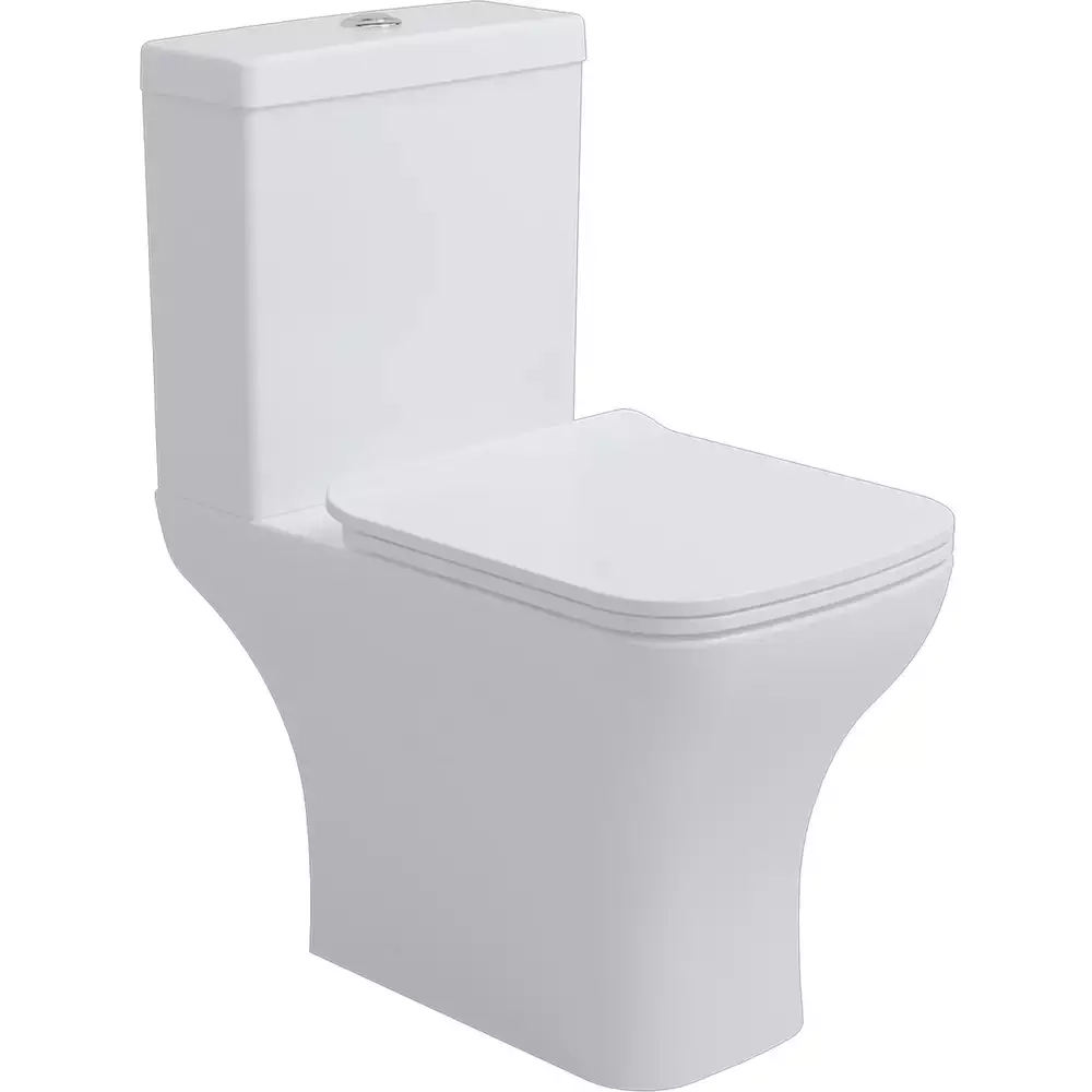 Унітаз-компакт Devit Basic обідковий з кришкою soft-close, білий глянець (3590021)