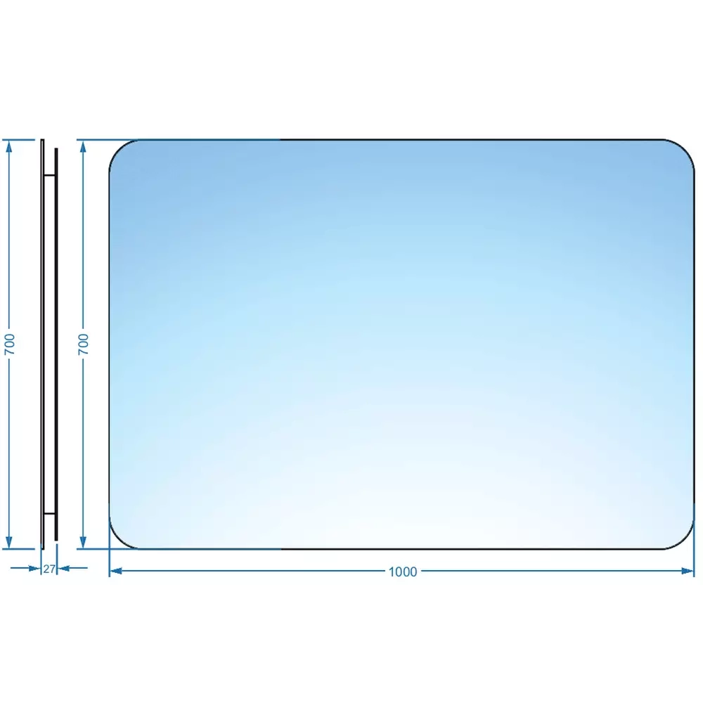 Дзеркало Devit Basic 1000х700 мм закруглене (4100700) Фото - 2