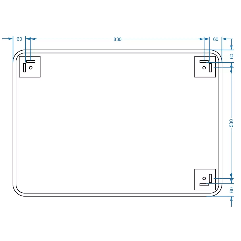 Дзеркало Devit Basic 1000х700 мм закруглене (4100700) Фото - 3