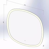 Дзеркало Devit Ovale 800х800 мм з тачсенсором, LED підсвічуванням та підігрівом (4408080) Фото - 1