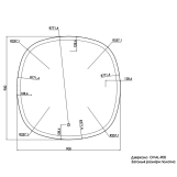 Зеркало Devit Ovale 900х900 мм с тачсенсором, LED подсветкой и подогревом (4409090) Фото - 2