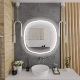 Зеркало Devit Ovale 900х900 мм с тачсенсором, LED подсветкой и подогревом (4409090) Фото - 5