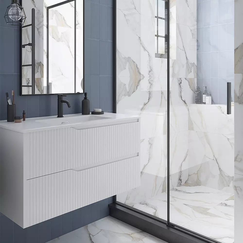 Тумба з раковиною Devit Style 80 см, біла (442080W) Фото - 4