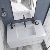 Тумба з раковиною Devit Style 80 см, біла (442080W) Фото - 3