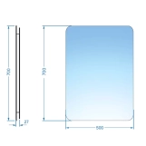 Зеркало Devit Basic 500х700 мм закругленное (4500700) Фото - 2