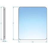 Дзеркало Devit Basic 600х700 мм закруглене (4600700) Фото - 2