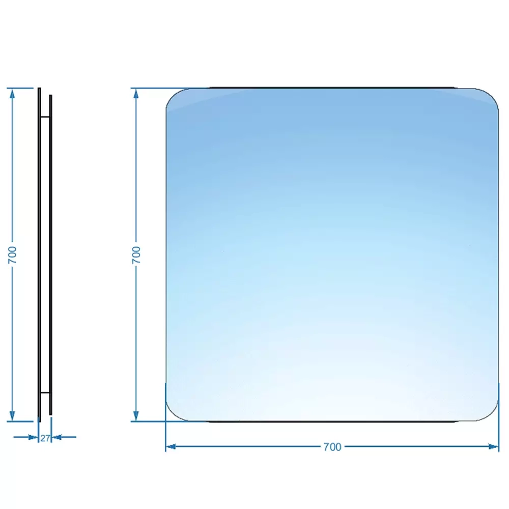 Дзеркало Devit Basic 700х700 мм закруглене (4700700) Фото - 2
