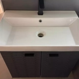 Тумба Devit Flow 50 см з умивальником та ручками, антрацит матовий (484050A) Фото - 6