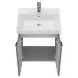 Тумба Devit Flow 50 см с умывальником и ручками, изумрудный матовый (484050E) Фото - 4