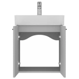Тумба Devit Flow с умывальником и ручками, серый матовый (484050G) Фото - 3