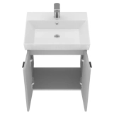 Тумба Devit Flow с умывальником и ручками, серый матовый (484050G) Фото - 4